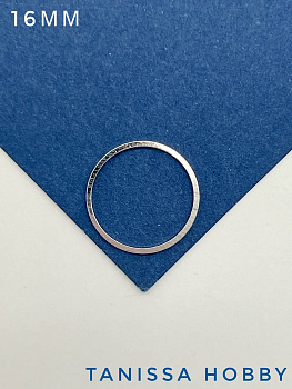 Коннектор Кольцо неразъемное 16мм, родий. М504