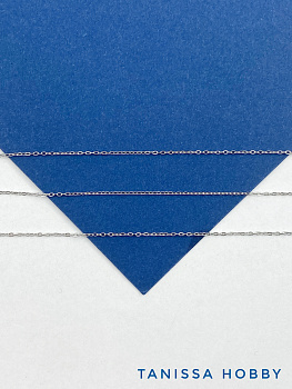 Цепочка тонкая 1,5х1мм, сталь, 50СМ. Ч955