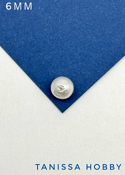 Хлопковый жемчуг 6мм, айвори. Япония. ЖХ11