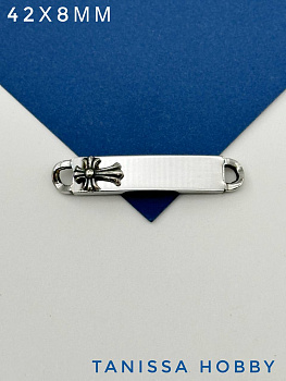 Коннектор крест готика, 42х8мм, сталь, Ч828