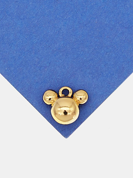 Подвеска микки маус, 9х8мм, позолота, С731