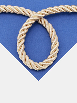 Шнур витой кремовый 8мм, метр, Ш038