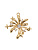 Подвеска фейерверк салют с фианитами, позолота, А832