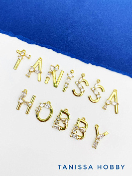 Подвески буквы кулон, позолота