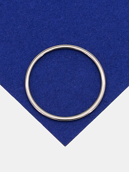 Коннектор круг, неразъемное кольцо, 18мм, родий, РА903