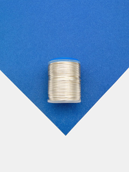 Проволока ювелирная средней жесткости, 0,5мм 25м, цвет серебро, ПЖ003