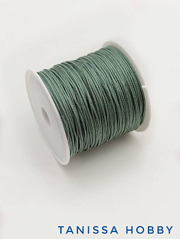 Шнур шамбала нейлоновый для браслетов 0,8мм, бирюзовый, 2м, Ц111