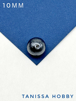 Хлопковый жемчуг 10мм, черный. Япония. ЖХ48