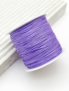 Шнур шамбала нейлоновый для браслетов 0,8мм лавандовый, 2м. ПР38