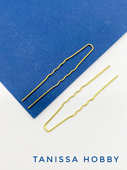 Шпилька для волос 6,5см, позолота. Л33