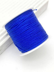 Шнур нейлоновый для браслетов 0,8мм синий, 2м. ПР37