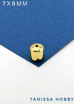 Шапочка концевик для шнура, цепочки, 7х8мм, Категория В, позолота, штука. К031