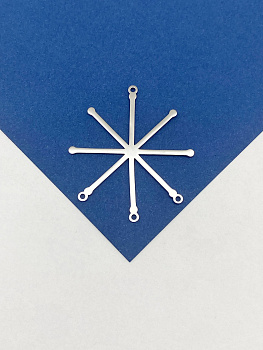 Подвеска коннектор, основа для Мандалы, 8 лучей, 40мм, сталь, МАН025