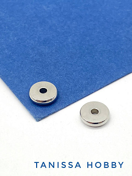 Разделители разделительная бусина хейши диск 8мм, сталь, ШТУКА, Ч233