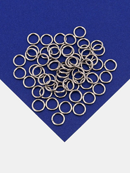 Соединительные колечки 8мм, толщина 1,2мм, 8х1,2мм, 10гр (55-65шт), сталь, ОПТ124