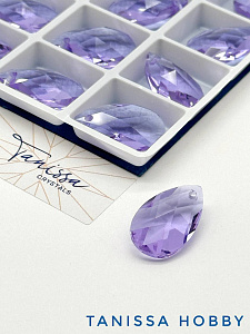 Подвеска кристалл капля, Violet, 22мм, Tanissa Crystals, СТ379