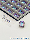 Кристалл прямоугольник Octagon, Vitrail Light, 14х10мм, Tanissa Crystals, СТ439