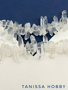 Горный хрусталь кристалл, 18-28мм, 1/2 нити, Б323