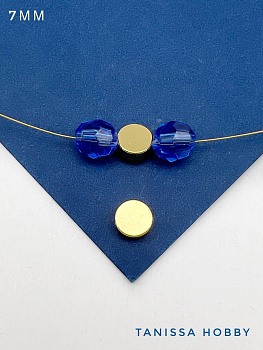 Разделители бусины круг, 7мм, ШТУКА, позолота, Р109