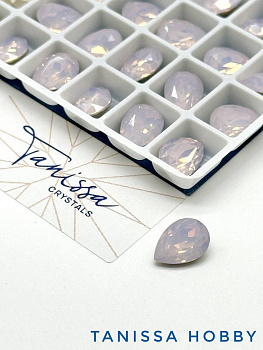 Кристалл капля Rose Water Opal, 10х7мм, Tanissa Crystals, СТ347