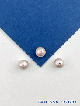 Хлопковый жемчуг 10мм, розовый пудровый. Япония. ЖХ104