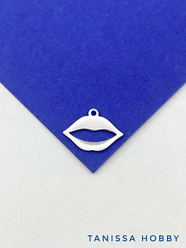 Подвеска губы, 13х18мм, сталь, Ш426