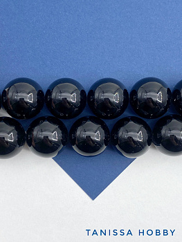 Жемчуг Майорка, круглый, 20мм, черный, ШТУКА, МА274