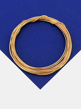 Проволока ювелирная, 1мм, 2 метра, цвет позолота 18 карат, ПР116