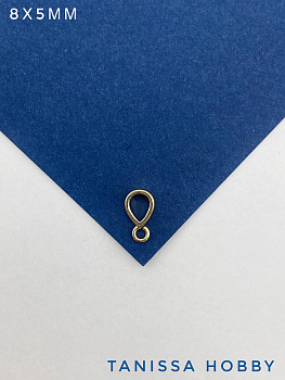 Бейл неразъемный 8х5мм, позолота, В035