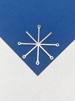 Подвеска коннектор, основа для Мандалы, 8 лучей, 50мм, сталь, МАН033