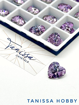 Подвеска кристалл сердце, Vitrail Light, 10мм, Tanissa Crystals, СТ361