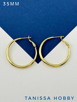 Швензы кольца итальянский замок, 35мм, позолота, Е707