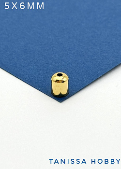 Шапочка концевик для шнура, цепочки, 5х6мм, Категория В, позолота, штука. К032