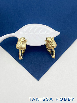 Швензы английский замок, цветок тюльпан, позолота, 607