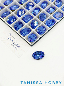 Кристалл овал Oval, Sapphire, 14х10мм, Tanissa Crystals, СТ525