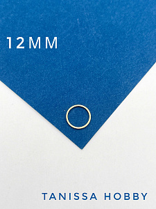 Кольцо коннектор неразъемное 12мм, позолота, К011