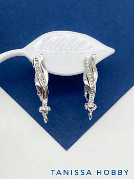 Швензы английский замок, родий, ШВ003