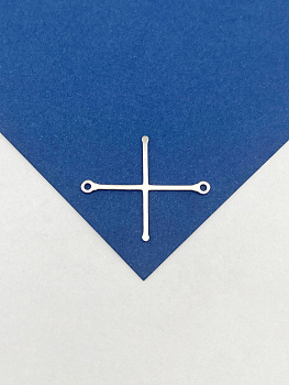 Подвеска коннектор, основа для Мандалы, 4 луча, 25мм, сталь, МАН014