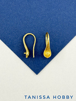 Швензы крючки для вклейки, позолота, Е135