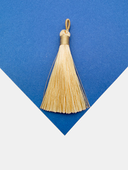 Кисточка для четок, 7см, кремовый сливочное масло, КИ017