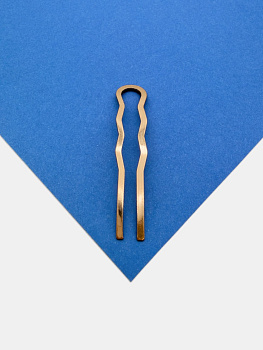 Шпилька фигурная для волос 7,5см, золото, СВ014