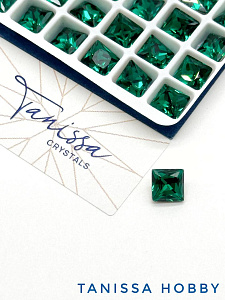 Кристалл квадрат Square Emerald, 6мм, Tanissa Crystals, СТ319