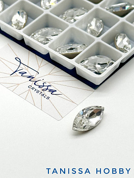 Кристалл наветт Crystal, 15х7мм, Tanissa Crystals, СТ352