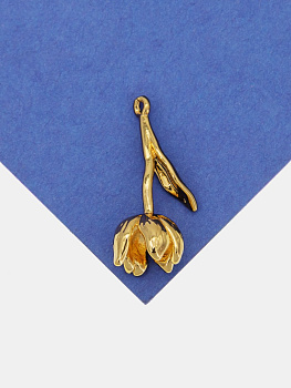 Подвеска цветок тюльпан, позолота, А519