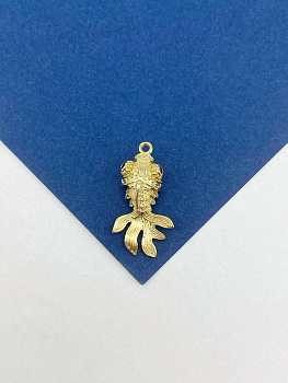 Подвеска рыба 27х14мм, подвижная, позолота, Ю823