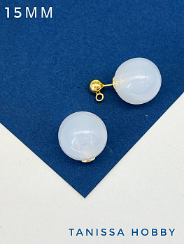Заглушки для пусет, джекеты, 15мм, прозрачный, позолота, Е423