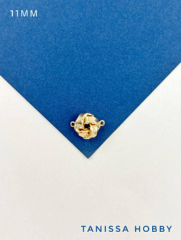 Коннектор вензель, 11мм, позолота, А533