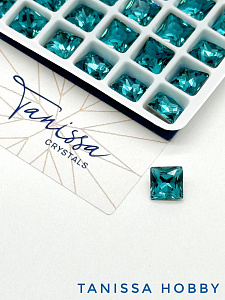 Кристалл квадрат Square Indicolite, 6мм, Tanissa Crystals, СТ322