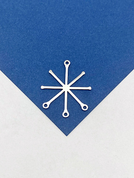 Подвеска коннектор, основа для Мандалы, 8 лучей, 30мм, сталь, МАН021