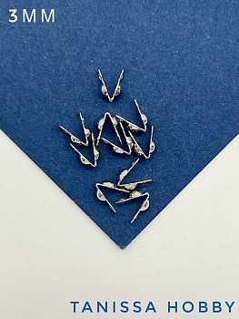 Каллоты 3мм, родий. 10шт. М601